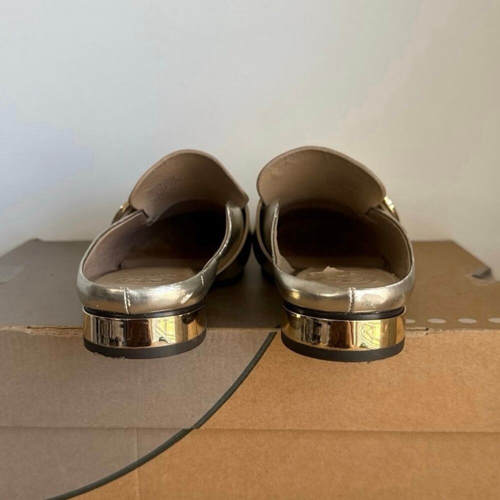 Tory Burch Sidney ‘Gold Tone’ Women Mule Slip On Shoes  - SZ 7.5 - Picture 5 of 14
